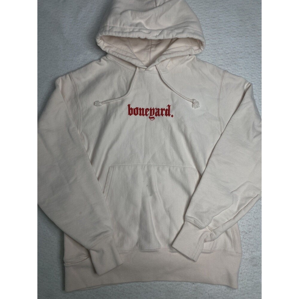 Boneyard Chicago Hoodie Mens Medium Light Pink Reverse Weave Printed On Champion
